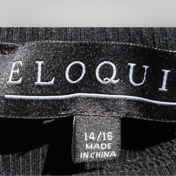 🌻Eloquii Black Ribbed Ruffle Strap Tank Size 14/16 - Picture 9 of 9